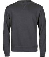 Tee Jays Ribbed Interlock Crew Neck Sweatshirt | Dark Grey thumbnail 1