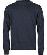 Tee Jays Ribbed Interlock Crew Neck Sweatshirt | Navy thumbnail 1