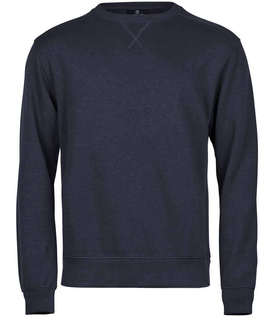 Tee Jays Ribbed Interlock Crew Neck Sweatshirt | Navy