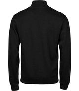 Tee Jays Ribbed Interlock Half Zip Sweatshirt | Black thumbnail 4