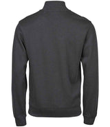 Tee Jays Ribbed Interlock Half Zip Sweatshirt | Dark Grey thumbnail 2