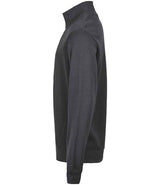 Tee Jays Ribbed Interlock Half Zip Sweatshirt | Dark Grey thumbnail 3