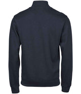 Tee Jays Ribbed Interlock Half Zip Sweatshirt | Navy thumbnail 2