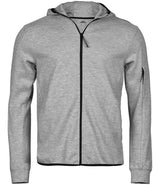 Tee Jays Athletic Hooded Full Zip Sweat Jacket | Heather Grey thumbnail 1