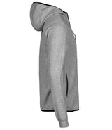 Tee Jays Athletic Hooded Full Zip Sweat Jacket | Heather Grey thumbnail 4