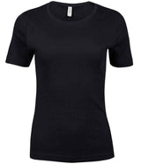 Tee Jays Ladies Interlock T-Shirt | Black thumbnail 1