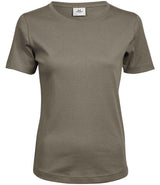 Tee Jays Ladies Interlock T-Shirt | Clay thumbnail 1