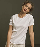 Tee Jays Ladies Interlock T-Shirt | White thumbnail 1