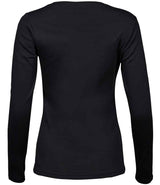 Tee Jays Ladies Long Sleeve Interlock T-Shirt | Black thumbnail 2