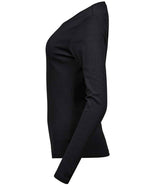 Tee Jays Ladies Long Sleeve Interlock T-Shirt | Black thumbnail 3