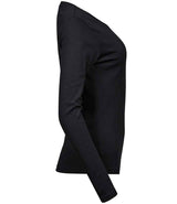 Tee Jays Ladies Long Sleeve Interlock T-Shirt | Black thumbnail 4