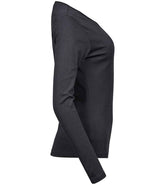 Tee Jays Ladies Long Sleeve Interlock T-Shirt | Dark Grey thumbnail 3
