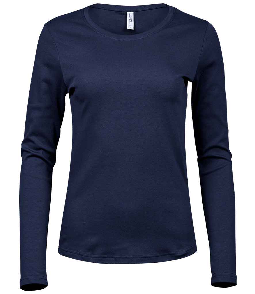 Tee Jays Ladies Long Sleeve Interlock T-Shirt | Navy