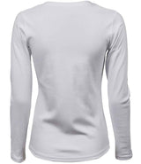 Tee Jays Ladies Long Sleeve Interlock T-Shirt | White thumbnail 3