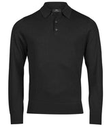 Tee Jays Knitted Polo Shirt | Black thumbnail 2