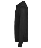 Tee Jays Knitted Polo Shirt | Black thumbnail 4