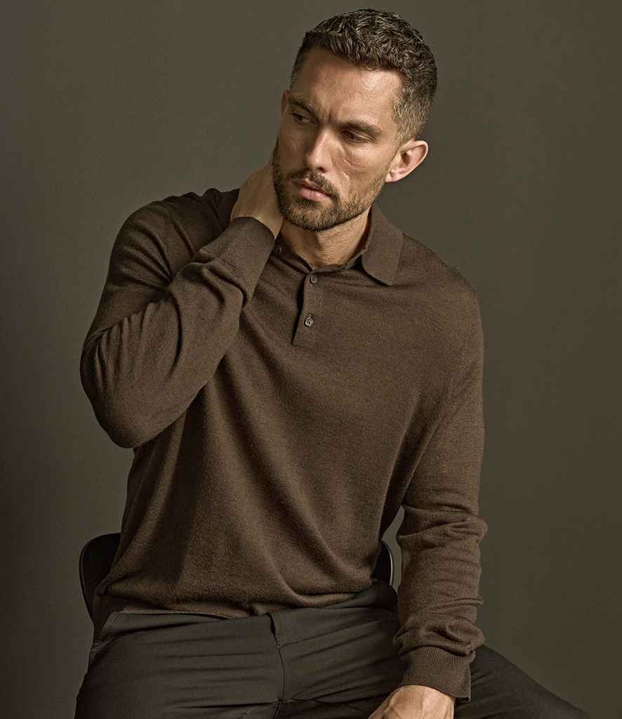 Tee Jays Knitted Polo Shirt | Mocha