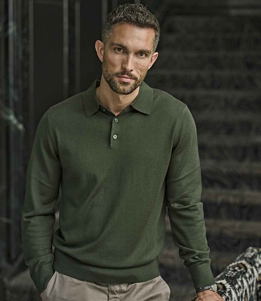 Tee Jays Knitted Polo Shirt | Pine