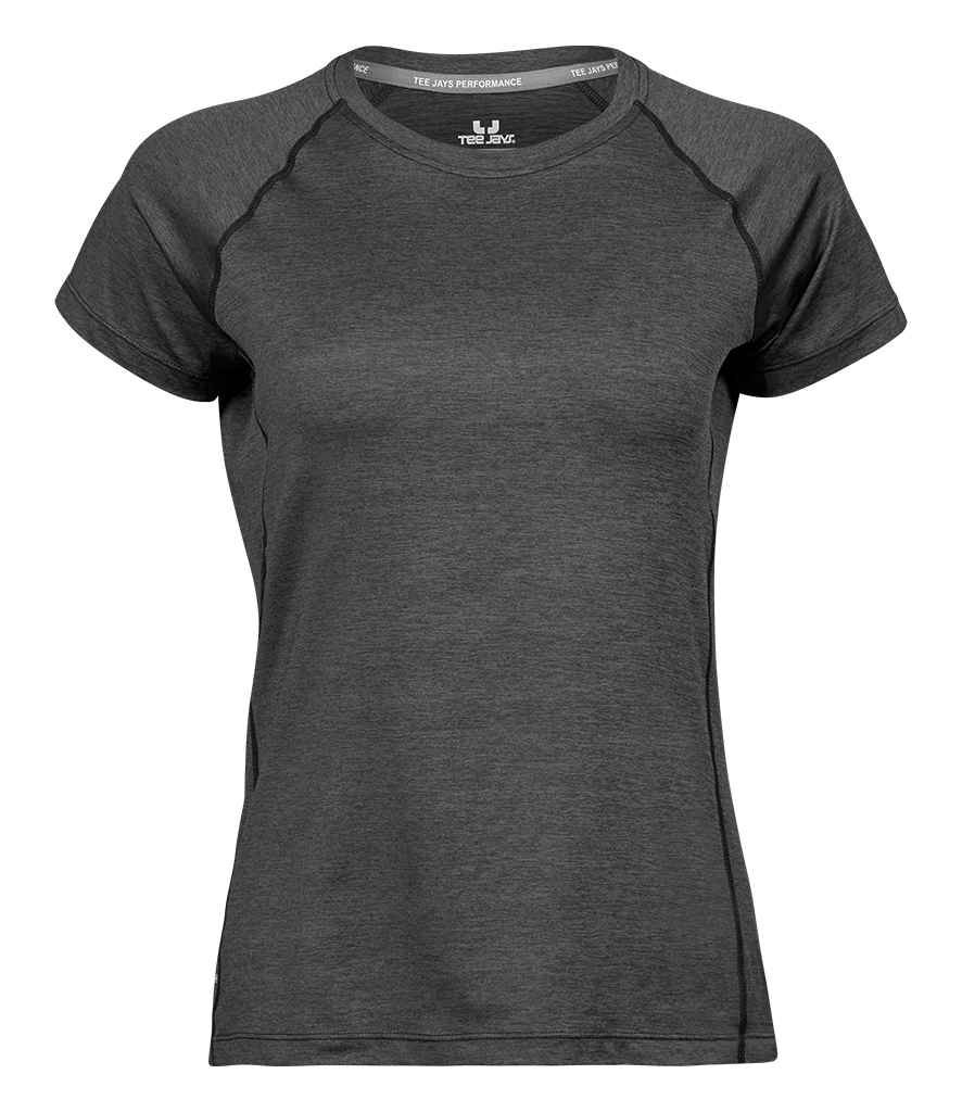 Tee Jays Ladies CoolDry™ T-Shirt | Black Melange