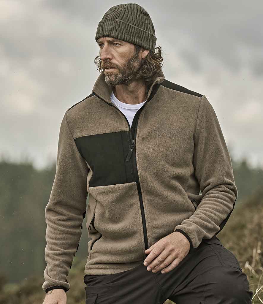 Tee Jays Mountain Fleece Jacket | Clay/Black
