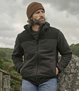 Tee Jays Mountain Hooded Fleece Jacket | Asphalt/Black thumbnail 1