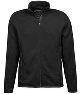 Tee Jays Knitted Outdoor Fleece Jacket | Black thumbnail 2
