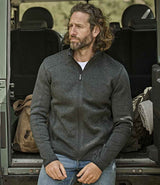 Tee Jays Knitted Outdoor Fleece Jacket | Black thumbnail 1