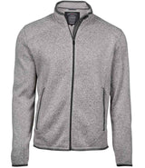 Tee Jays Knitted Outdoor Fleece Jacket | Grey Melange thumbnail 1