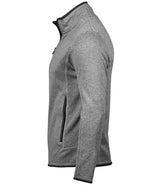 Tee Jays Knitted Outdoor Fleece Jacket | Grey Melange thumbnail 3