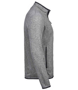 Tee Jays Knitted Outdoor Fleece Jacket | Grey Melange thumbnail 4