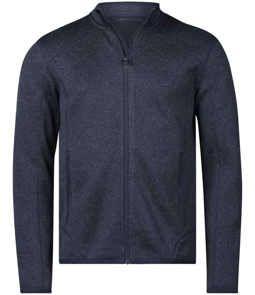 Tee Jays Knitted Outdoor Fleece Jacket | Navy Melange
