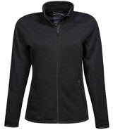 Tee Jays Ladies Knitted Outdoor Fleece Jacket | Black thumbnail 1