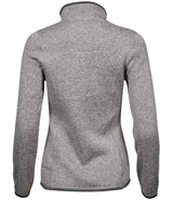 Tee Jays Ladies Knitted Outdoor Fleece Jacket | Grey Melange thumbnail 3