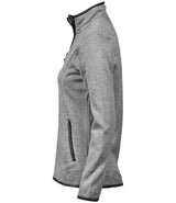 Tee Jays Ladies Knitted Outdoor Fleece Jacket | Grey Melange thumbnail 4