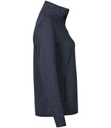Tee Jays Ladies Knitted Outdoor Fleece Jacket | Navy Melange thumbnail 4