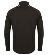 Tombo Long Sleeve Zip Neck Performance Top | Black thumbnail 4