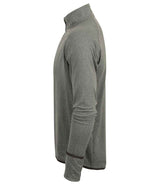 Tombo Long Sleeve Zip Neck Performance Top | Grey Marl thumbnail 3