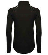 Tombo Ladies Long Sleeve Zip Neck Performance Top | Black thumbnail 5