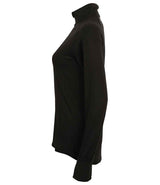 Tombo Ladies Long Sleeve Zip Neck Performance Top | Black thumbnail 6