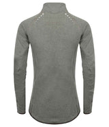 Tombo Ladies Long Sleeve Zip Neck Performance Top | Grey Marl thumbnail 2