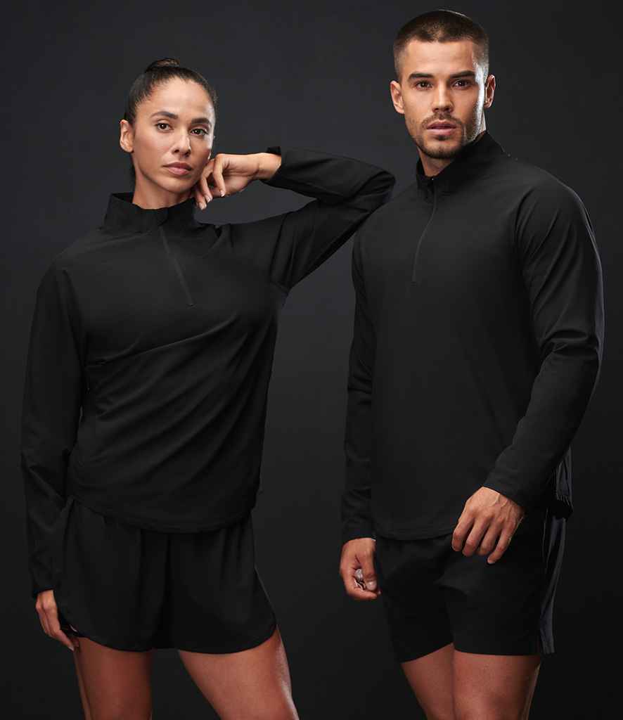 Tombo Technical 1/4 Zip Top | Black