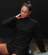 Tombo Technical 1/4 Zip Top | Black thumbnail 4