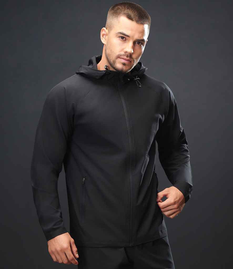 Tombo Unisex Technical Zip Through Hoodie | Black
