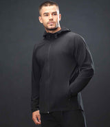 Tombo Unisex Technical Zip Through Hoodie | Black thumbnail 2