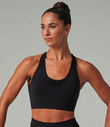 Tombo Ladies Seamless Crop Top | Black thumbnail 1
