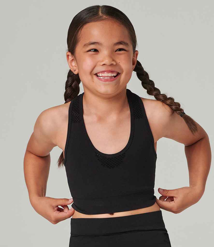Tombo Kids Seamless Crop Top | Black