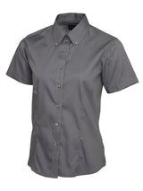 Ladies Pinpoint Oxford Half Sleeve Shirt thumbnail 2