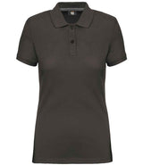 WK Designed to Work Ladies Anti-Bacterial Piqué Polo Shirt | Dark Grey thumbnail 1