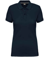 WK Designed to Work Ladies Anti-Bacterial Piqué Polo Shirt | Navy thumbnail 1