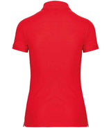 WK Designed to Work Ladies Anti-Bacterial Piqué Polo Shirt | Red thumbnail 2